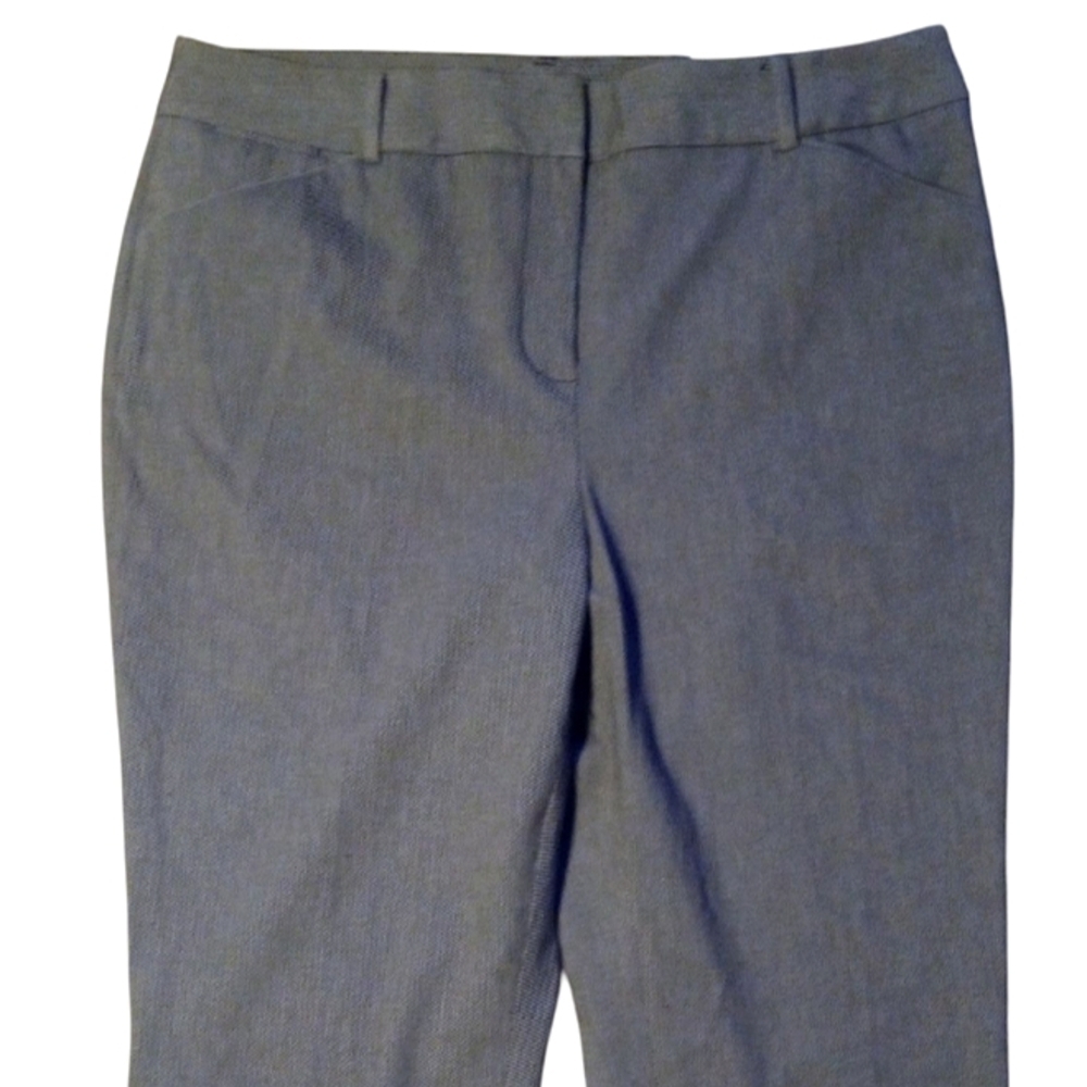 Chico's So Slimming Sophia Twill Striped Straight Leg Pants NWT Size 2 12 - Picture 6 of 14